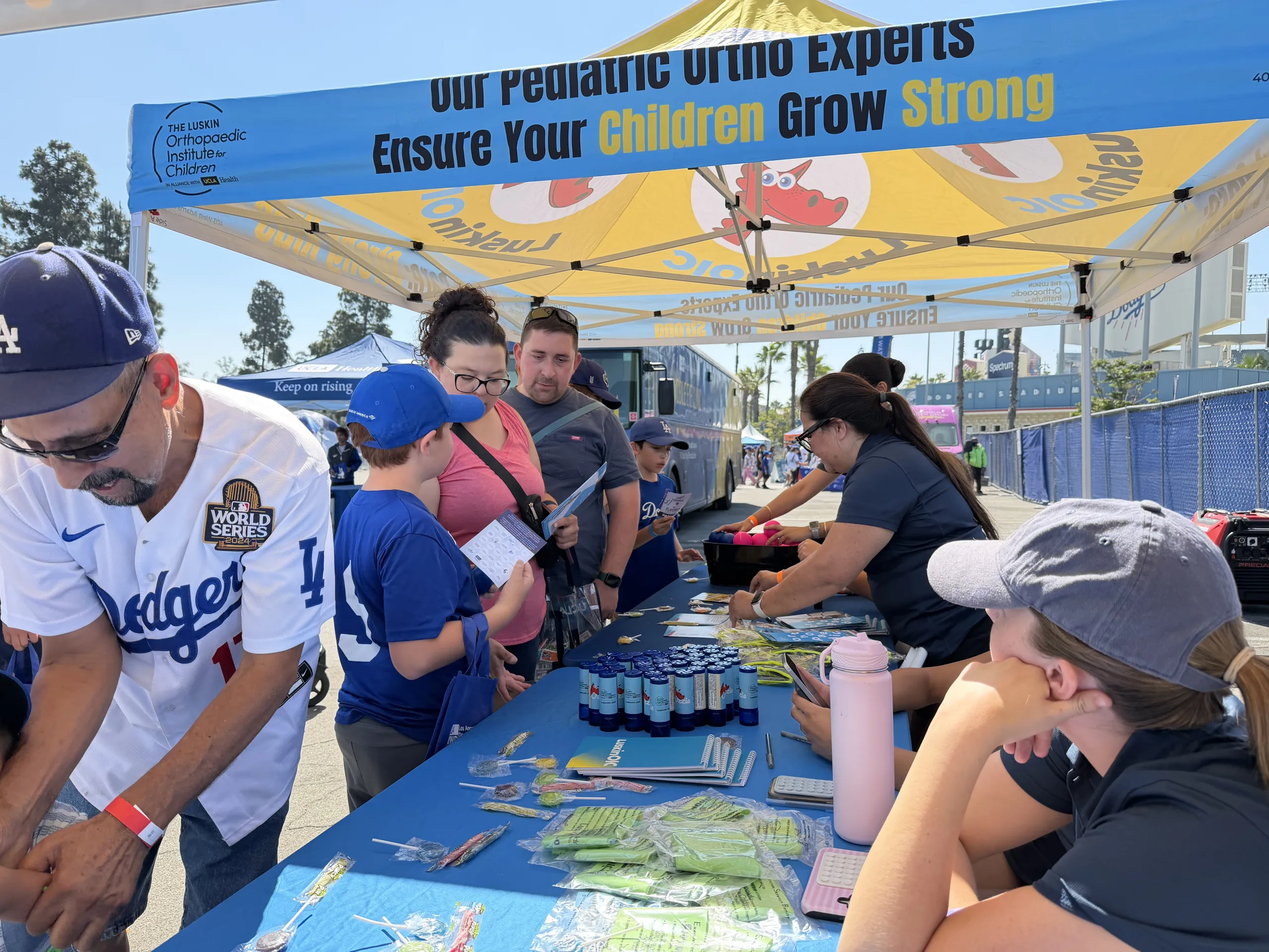 LuskinOIC Connects with Families at the LA Dodgers PlayerFest